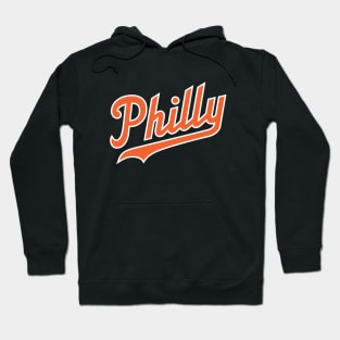 Philly Script - Black/Orange Hoodie